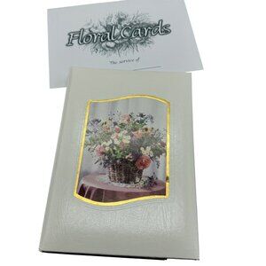 memorial party Floral Cards Service Memory Book Binder Rings Floral Cover Design